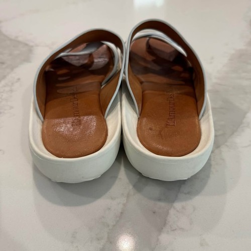 L’Amour Des Pieds Nathra Leather SlipOn Sandal Women 6M White MemoryFoam Comfort - Bild 2 von 9