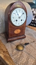 Antique Edwardian Mahogany Mantle Clock