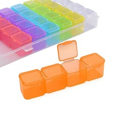 2 Pack 56 Grids Diamond Painting Accessories Storage Box,5D Diamond Art Storage