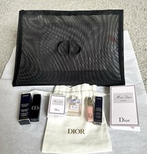 6PC Dior Beauty Set/Mesh Pouch/Miss Dior EDP 5ml/Addict Lip Maximizer/Lipstick