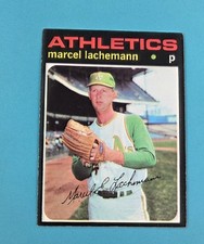 1971 Topps RC #84 Marcel Lachemann Oakland Athletics BASEBALL Card 3F
