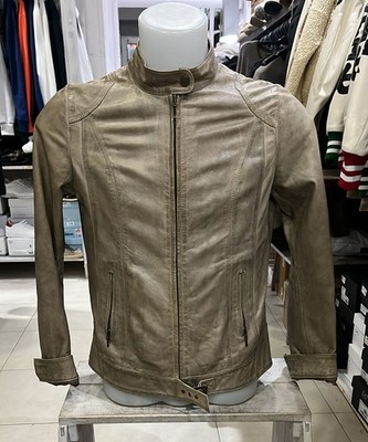 Mens Conbipel Brown Leather Jacket Jacket Size 44 AD101
