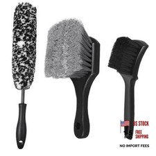 Car Wheel  Tire Brush Set, Wheel Cleaner Brush, Soft  Stiff Bristle Cleaning