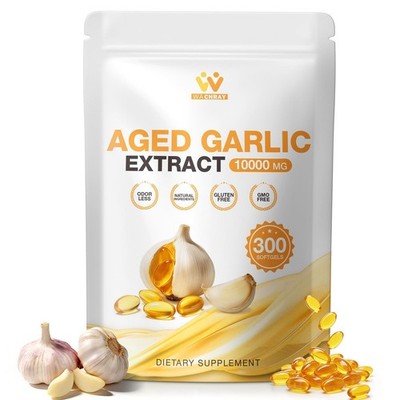 WACHRAY Aged Garlic Extract 300 Capsules - 10000mg High 300 Count (Pack of 1)