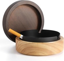 Cute Ashtrays for Cigarettes Ash Small 3.66 in x x 1.89 in, wood 2 