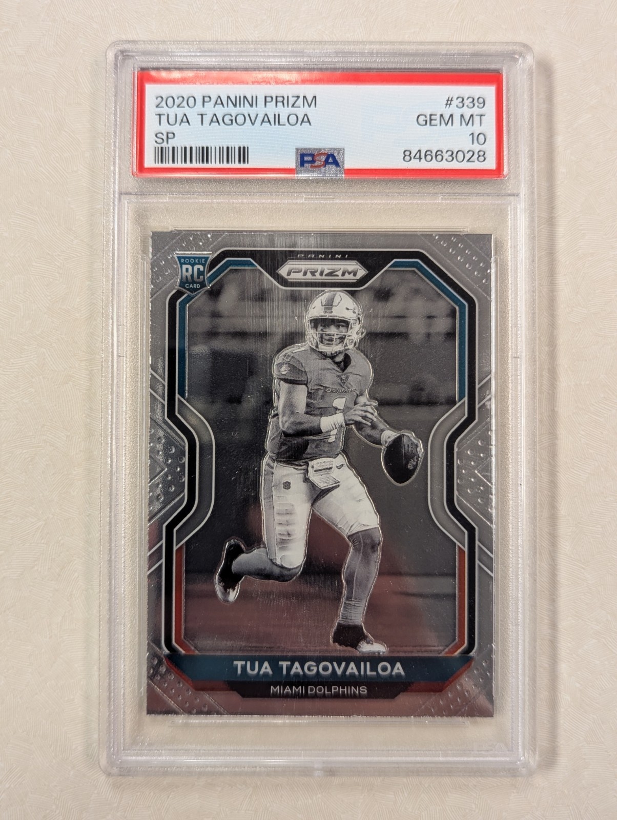 2020 Prizm Variation Negative SP Tua Tagovailoa Rookie #339 RC PSA 10 Gem Mint
