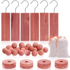 Cedar Blocks Chips for Clothes Storage, Fresh Scent Sachets, 40 Pack
