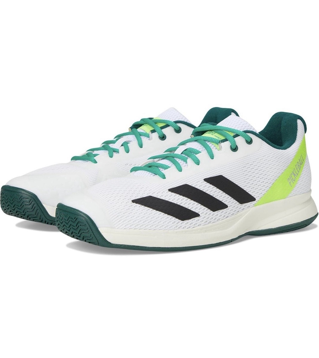 Adidas Pickleball White Black Collegiate Green Size 9 New | eBay