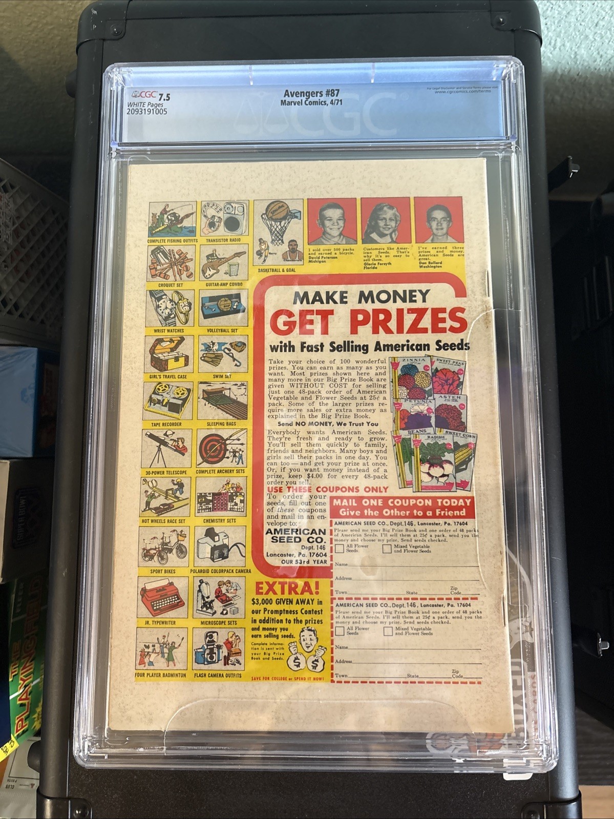 Avengers #87 (1971) CGC 7.5 ~ Origin of the Black Panther! thumbnail 2