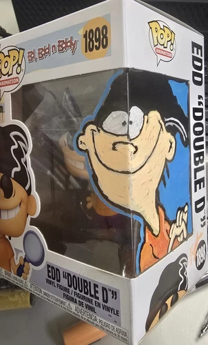 Custom ART Funko Pop! #1898 Edd from Ed, Edd n Eddy with protector