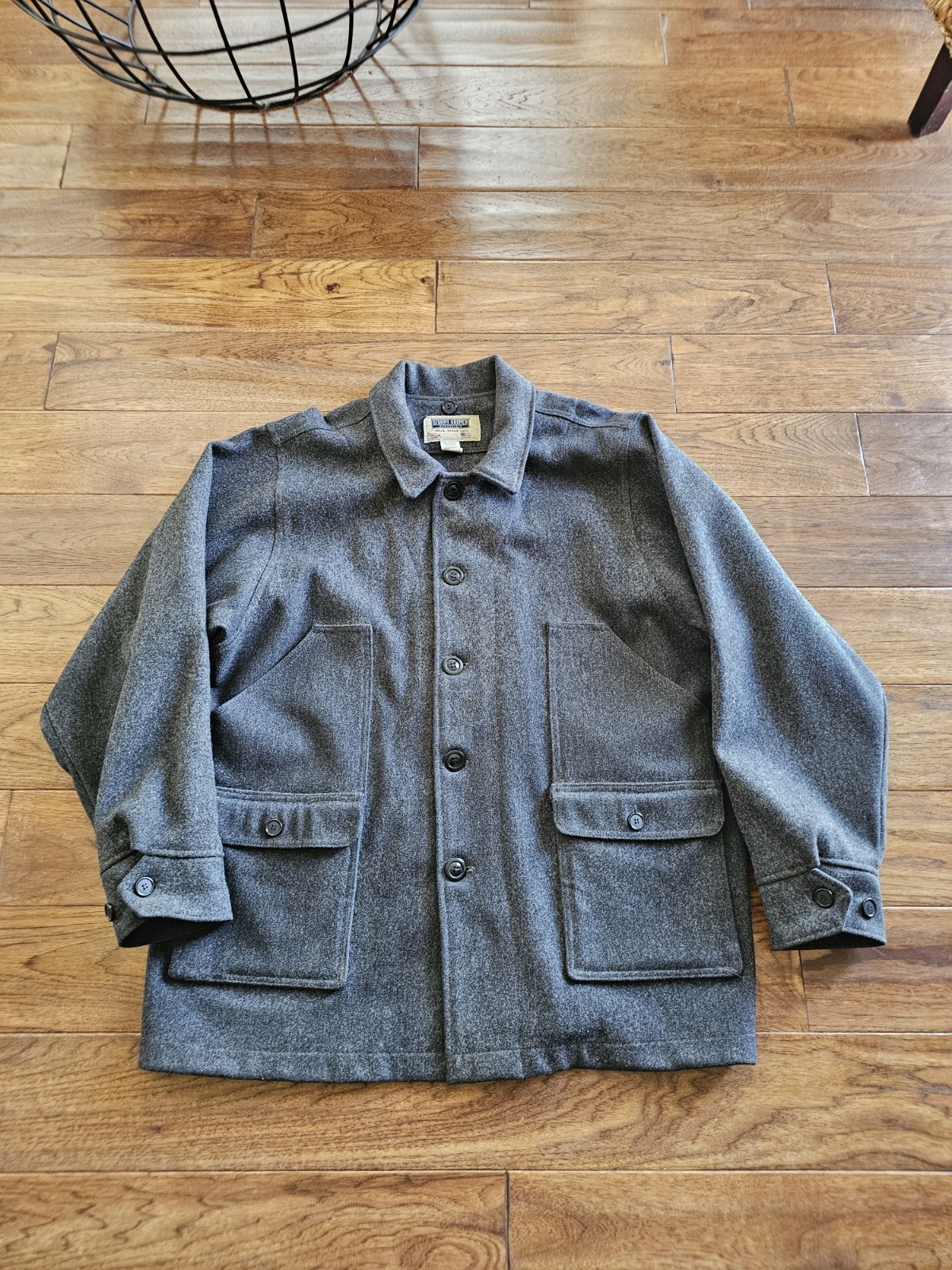 Stormy Kromer Mercantile Mackinaw Wool Coat Men’s Size 48 Vintage USA