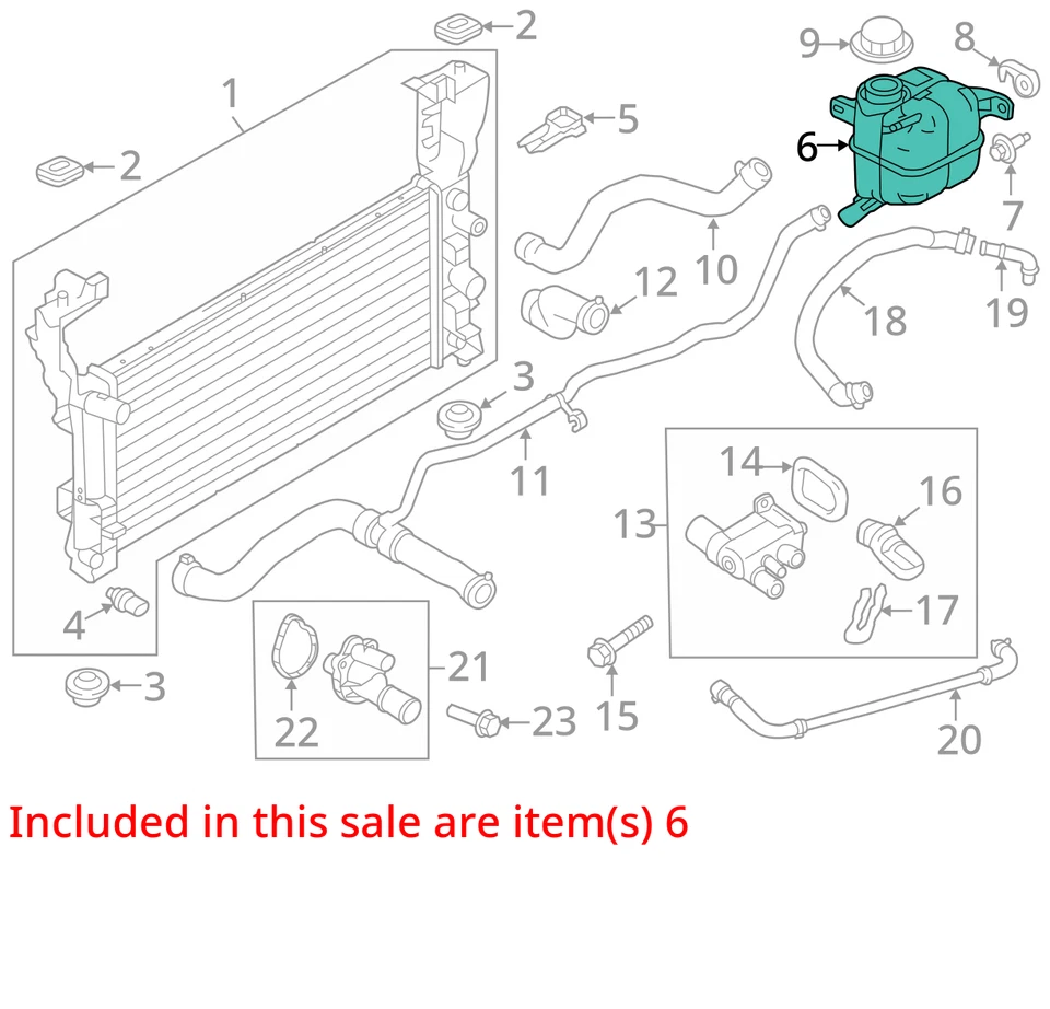 Ford Edge 2013 botella de desbordamiento de refrigerante OEM 138 k millas - LKQ395968100 Foto 4 de 4