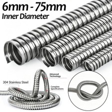 304 Stainless Steel Flexible Conduit Tube Cable Tidy Trunking Organiser 6mm-75mm