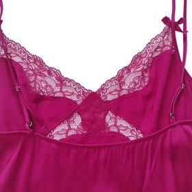 Agent Provocateur Dark Pink Silk Chemise S/M  Stretch Lacy Luxury Slip Sz 3
