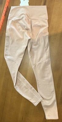 Fabletics On The Go Leggings Women s Small Beige Tan Nude High Waisted NEW NWT