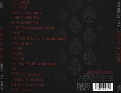 MOTIONLESS IN WHITE - INFAMOUS NEW CD