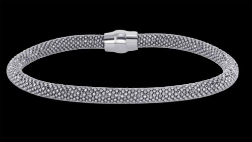 925 Sterling Silver Italian 5mm Round Mesh Bracelet, 7.5-Inch, Magnetic Clasp - Picture 10 of 10