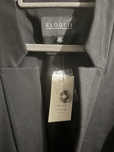 Eloquii Black Ponte Notch Collar Blazer SZ 24 NWT - Picture 4 of 7