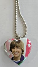 High School Musical Zac Efron Heart Shaped Locket Necklace Disney Jewelry Gift