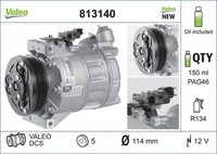 Valeo 813140 Kompressor FüR Klimaanlage Klimakompressor Kompressor Klima