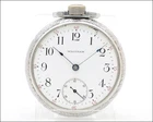 Antique c. 1903 Waltham Grade 610 16s 7j Pocket Watch Illinois Case Co Stainless