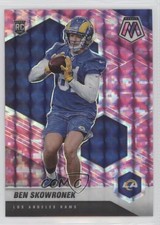 2021 Panini Mosaic Rookies Pink Camo Mosaic Prizm Ben Skowronek #399 13ob