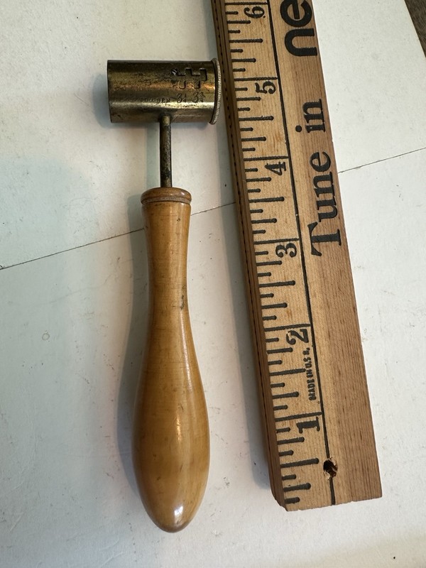Vintage James Dixon & Sons 1105 Brass Adjustable Powder Measure with Wood Handle