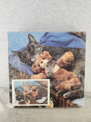 Vintage Destination Paradise Exclamations 550 Piece Puzzle Cat Teddy Bear SEALED