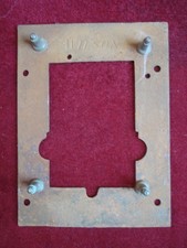 ANTIKES GUSSEISERNES ZIFFERBLATT ZWISCHENPLATTE F&Uuml;R LONGCASE UHR VON MARKIERT WILSON