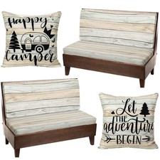 HunnmingRe 6 Pcs Rv Dinette Cushion Covers Stretch Washable Rv Dinette Classic