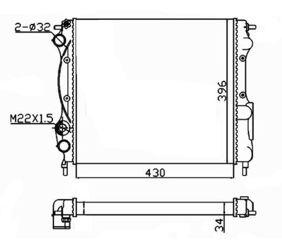 NRF 58934A Kühler, Motorkühlung für RENAULT