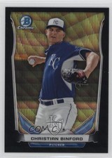 2014 Bowman Draft Black Wave Refractor Christian Binford #CTP-65 z6b