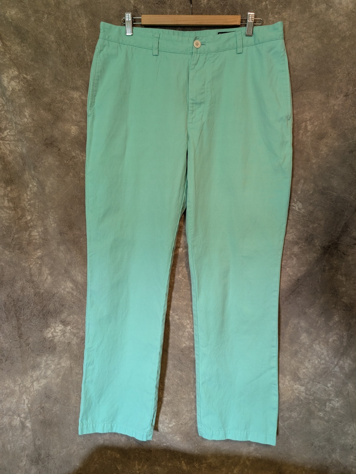 Vineyard Vines Antigua  Breaker Pants Mens 34x32 Cotton Green Flat Front Chino
