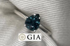 Unheated GIA Certified Blue Sapphire Ring 1.24 Carat Natural Real Genuine U139