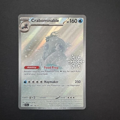 Crabominable 149/142 Holiday Calendar Stamped Holo Promo Pokemon Card