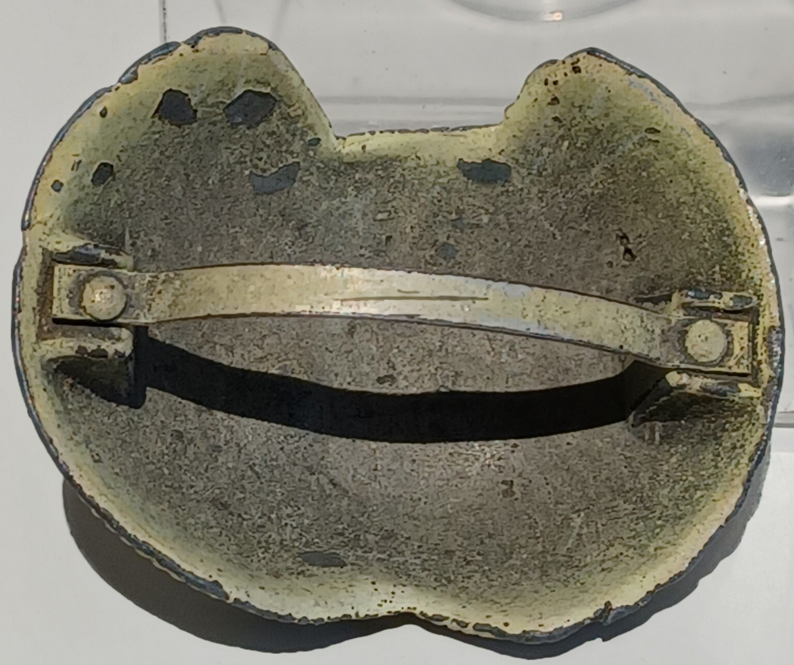 Antique Boyscout Scarf Slide With A Green Painted Finish Very Good Original 