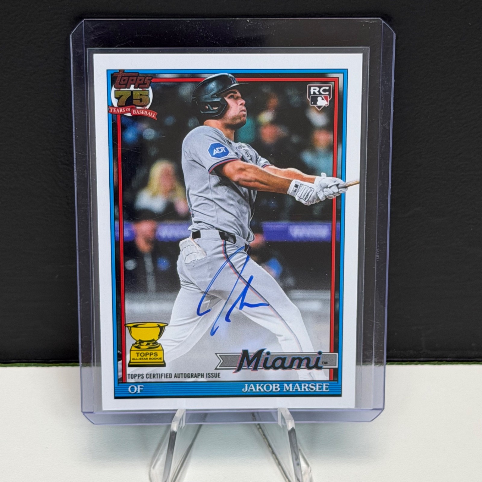 2026 Topps Series 2 - #91B2-JMA Jakob Marsee Rookie On-Card Auto 1991 Topps (RC)