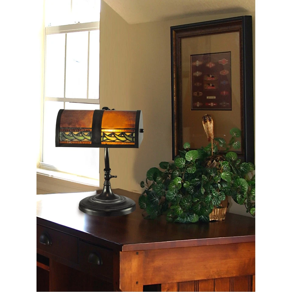 Dale Tiffany TA100682 Evelyn Desk Lamp Mica Bronze - Image 2 of 2