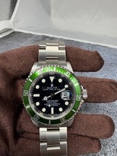 Rolex 40MM Submariner 16610LV Silver Oyster Bracelet Green Bezel - 2003 Papers