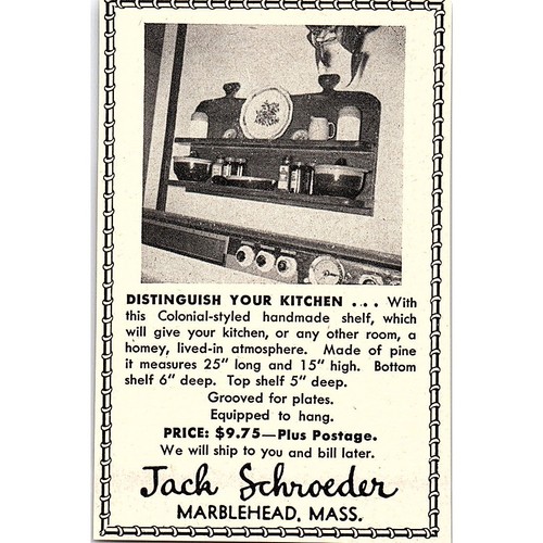 Jack Schroeder Marblehead MA 1952 Yankee Magazine Ad SAG5-M2 - Picture 2 of 2