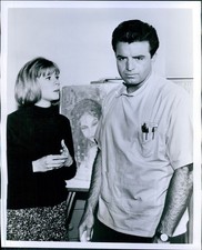 1964 Actor Vincent Edwards Collin Wilcox Ben Casey Autumn Red Leaves 8X10 Photo