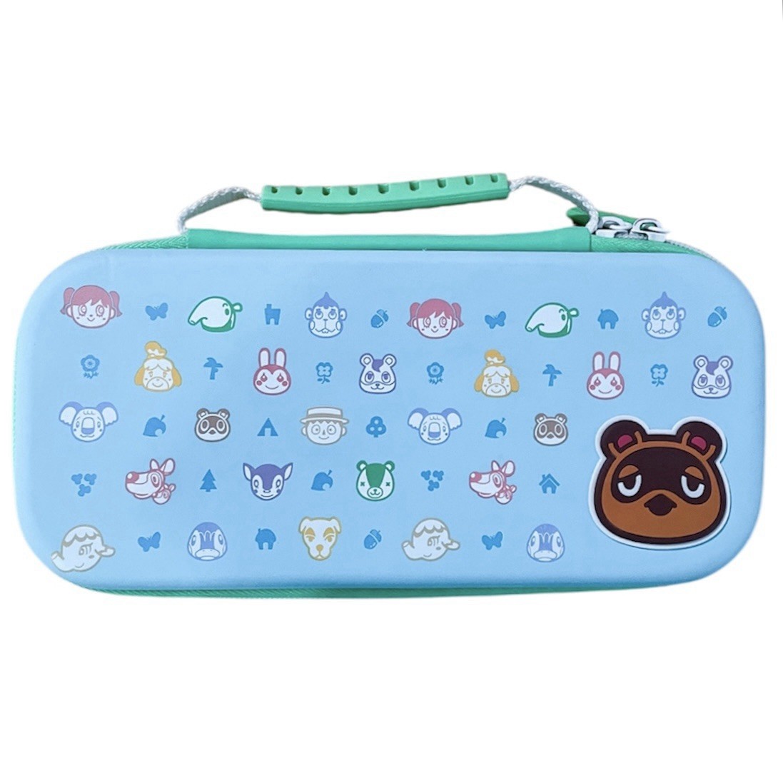 PowerA Animal Crossing Nintendo Switch Case Zip Closure Blue Tom Nook FLAWED-image