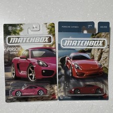 Matchbox 1:64 Porsche Cayman Red & Pink Set Diecast, Unopened(Set of 2)