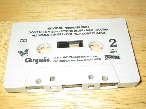 Whiplash Smile by Billy Idol (Cassette, Album, 1986, Chrysalis Records) Chrome - Picture 6 of 18