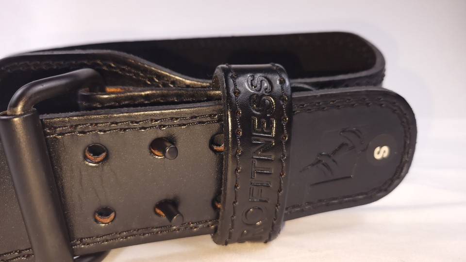 Leather Black Profitness Back Support Weight Lifting Exercise Belt Sz