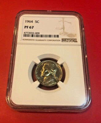1964 5C Proof Jefferson Nickel NGC PF67