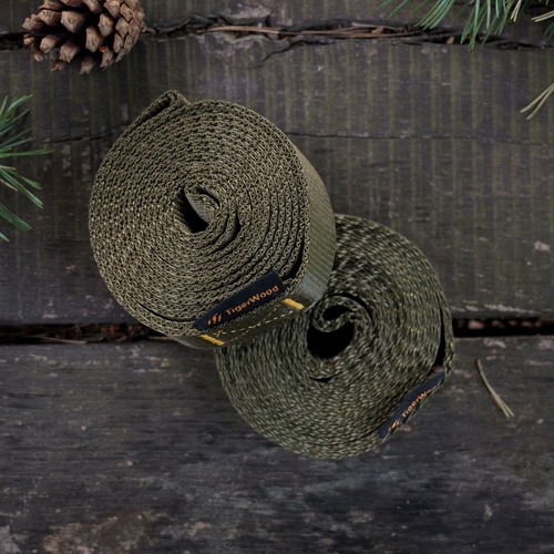 TigerWood Straps for Fixing The Hammock 3m 2pcs Belts Green - Picture 3 of 4