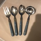 Mardi Gras Stainless Light Blue 4 pc Completer Serving Set  Washington Forge