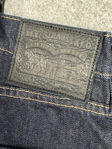Levi's 522 Jeans Men's 40 x 34 (FITS 40 x 31) Blue Dark Was Commuter Zip Pocket - Picture 8 of 16