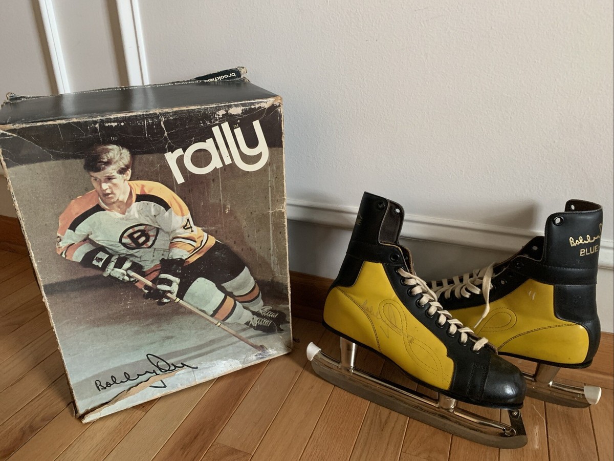 NWOB 70s Bobby Orr Endorsed/Signed Sears Hockey Skates Yellow
